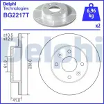 FREN DISKI ON DELIKSIZ R9 R11 R19 CLIO I II - DELPHI BG2217T