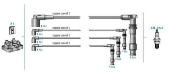 Buji Kablo Tk Vectra B 96-02-astra F 94-98-corsa - DODUCO 7817