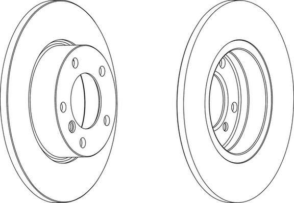 Fren Diski Arka Transit V363 14-Tek Teker Arkadan Cekisli Du - FERODO DDF2484C