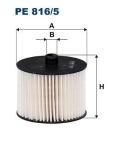 YAKIT FILTRESI P307-P308-P407-EXPERT-C4-C5 - FILTRON PE816.5