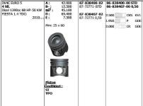 PISTON SEGMAN KITI P207 P208 P2008 P - GOETZE 8772771STD000G