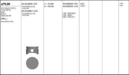 MOTOR PISTON+SEGMAN [ RIKEN ] 79.00  - KINGPISTON 18-2510893