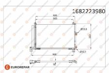 KLIMA RADYATORU FORD RANGER 2.5D/2.5  - EUROREPAR 1682223980