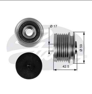 ALTERNATOR KASNAGI SARJ KASNAGI 6 KANALLI RE - GATES OAP7106