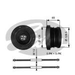Krank Kasnagi Bmw E46 E39 M57 - GATES TVD1038A