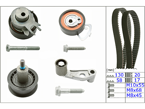 TRIGER SETI 130x20 POLO-CORDOBA-GOLF4-FABIA- - INA 530036010
