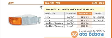 SINYAL LAMBASI SOL MAN TGA. TGL. TGM 02-09 - MARS 631819