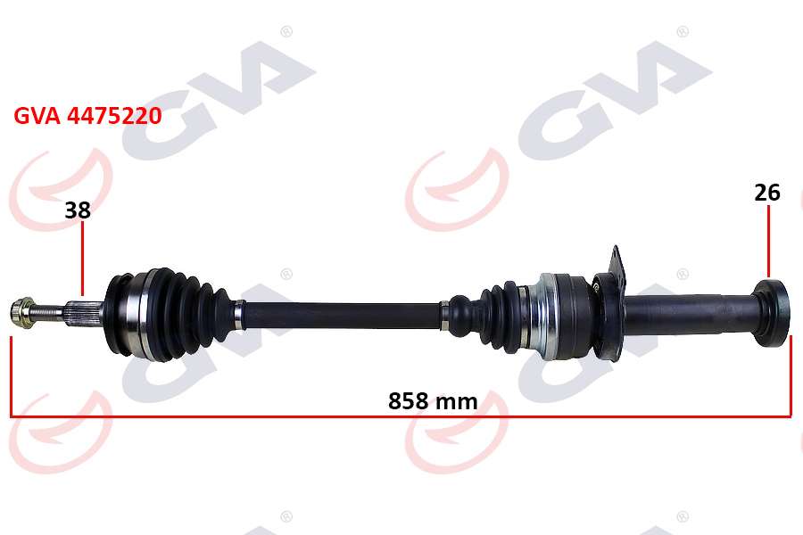 KOMPLE AKS SAG TRANSPORTER T5 1.9 TDI 03-11 85 - GVA 4475220