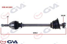 Komple Aks Sol Renault 19 1.4 639mm - GVA 4412001