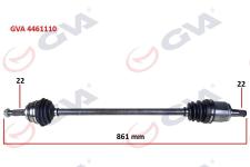 Komple Aks Sag Skoda Favorit 1.3 89-94 865mm - GVA 4461110