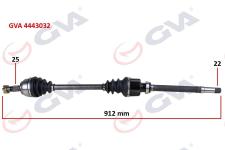 Komple Aks Sag Peugeot 307 1.4i Man.00-07 912mm - GVA 4443032