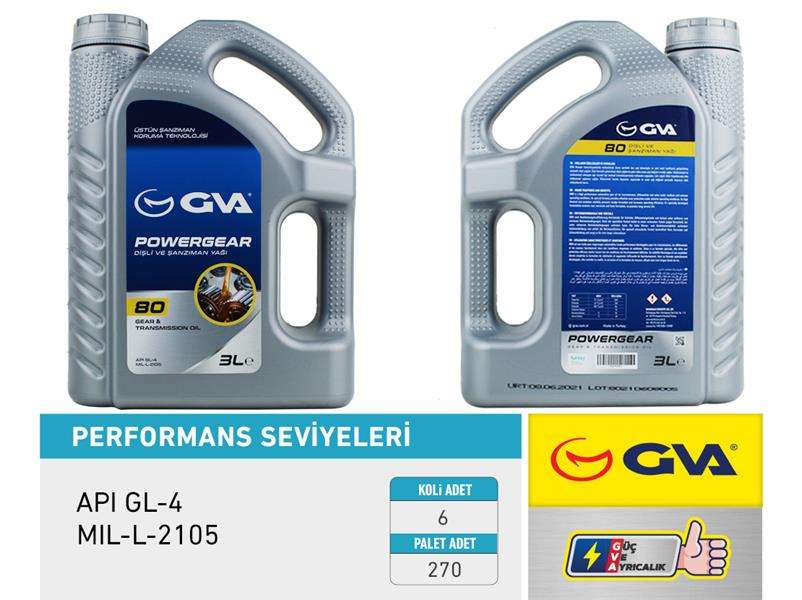 SANZIMAN YAGI 80W API GL-4 3 LT - GVA 9920810