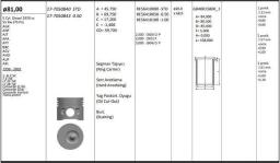 PISTONSEGMAN 81.01mm STD 5 SILINDIR  - KINGPISTON 17-7050840