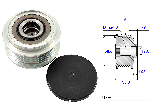 ALTERNATOR KASNAGI  TOYOTA 2.0 D4-D AVENSIS  - INA 535018410