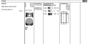 SEGMAN 0.50 79.5 MM  RENAULT MEGANE II/CLIO  - ISS 68874075G