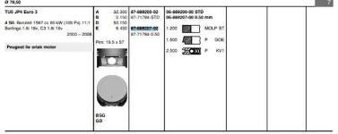 Piston Segman 0.50 78.509 Mm Peugeot 206/207/307/partner/c3/ - ISS 8771784050000G