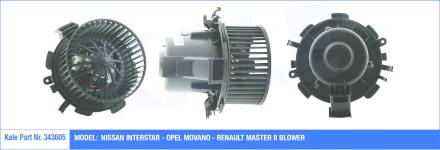 KALORIFER MOTORU RENAULT MASTER. OPEL MOVANO2. - KALE 343605
