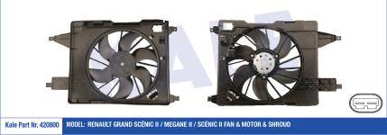 FAN MOTORU DAVLUMBAZLI RENAULT MEGANE II 1.4 1 - KALE 420800