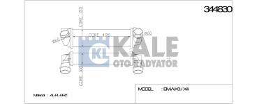 TURBO RADYATORU INTERCOOLER AL/PL/BRZ BMW X3.  - KALE 344830