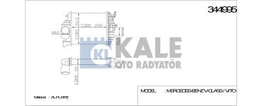 TURBO RADYATORU INTERCOOLER MERCEDES-BENZ V-CL - KALE 344995