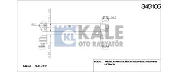 TURBO RADYATORU INTERCOOLER RENAULT MEGANE III - KALE 345105
