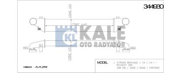 TURBO RADYATORU INTERCOOLER AL/PL/BRZ MERCEDES - KALE 344985