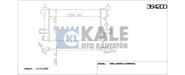 SU RADYATORU AL/PL/BRZ OPEL ASTRA H 1.2 05-10. - KALE 364200