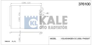 KLIMA RADYATORU  KONDENSER  KURUTUCULU AL/AL V - KALE 376100