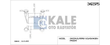 TURBO RADYATORU INTERCOOLER VW PASSAT/SUPERB 1 - KALE 342375