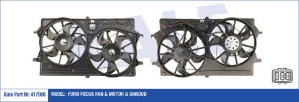 FAN MOTORU KOMPLE AC CIFTLI 1.6 ZETEC 16V FOCU - KALE 417900