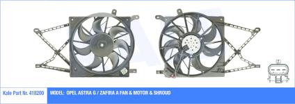 RADYATOR FAN MOTORUDAVLUMBAZ ASTRA G ZAFIRA A  - KALE 418200