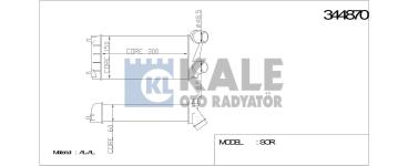 TURBO RADYATORU INTERCOOLER AL/PL/BRZ PEUGEOT  - KALE 344870