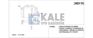 TURBO RADYATORU INTERCOOLER RENAULT CLIO IV-CA - KALE 345115