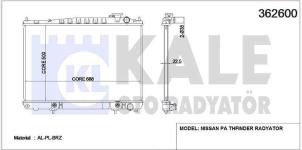 SU RADYATORU AL/PL/BRZ NISSAN PATHFINDER II 3. - KALE 362600