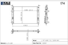 RADYATOR PALIO 1.2 ALBEA 1.4 2 SIRA ALPL    - KALE 0131292AL