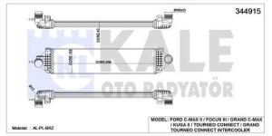 TURBO INTERCOLL RADYATORU FOCUS III III 11 1.6 - KALE 344915