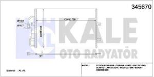 KLIMA RADYATORU  KONDENSER  KURUTUCULU AL/AL F - KALE 345670