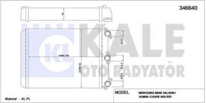 KALORIFER RADYATORU MERCEDES 123 BM 1976-1985  - KALE 346640