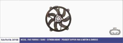 FAN MOTORU DAVLUMBAZLI CITROEN NEMO . PEUGEOT  - KALE 347190