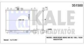 SU RADYATORU AL/AL MERCEDES-BENZ S SERISI W140 - KALE 351500