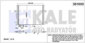 KLIMA RADYATORU  KONDENSER  KURUTUCULU AL/AL 3 - KALE 381600