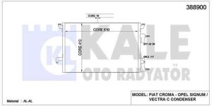 KLIMA RADYATORU  KONDENSER  KURUTUCULU AL/AL O - KALE 388900