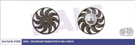 FAN MOTORU VOLKSWAGEN TRANSPORTER IV 2.0 90-03 - KALE 416300