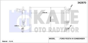 KLIMA RADYATORU 1.4 TDCI 70 PS FORD FIESTA 1.2 - KALE 342870