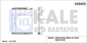 SU RADYATORU CERCEVESIZ MERCEDES-BENZ ACTROS - KALE 349405