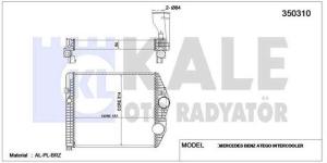 Turbo Radyatoru İntercooler Mercedes-benz Ateg - KALE 350310