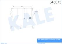TURBO RADYATORU INTERCOOLER AL/PL/BRZ RENAULT  - KALE 345075