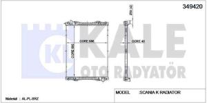SU RADYATORU SCANIA P.G.R.T SERILER K SERI CER - KALE 349420