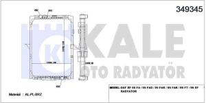 Su Radyatoru Cerceveli Daf Xf 95 Fa/95 Fad/95  - KALE 349345