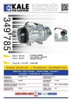KLIMA KOMPRESORU CITROEN JUMPER - FIAT CROMA / - KALE 349785